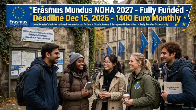 Erasmus Mundus NOHA Scholarship 2027 Europe Fully Funded