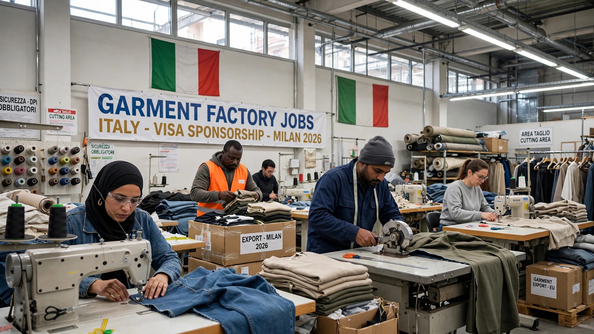 Garment Factory Jobs Italy Visa Sponsorship Milan 2026