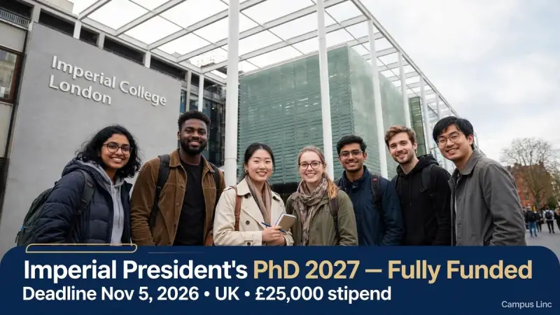 Imperial President's PhD 2027 UK Fully Funded £25k