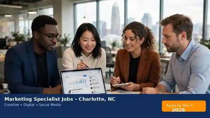 Marketing Specialist Jobs Charlotte NC – Apply by Nov 4 2026