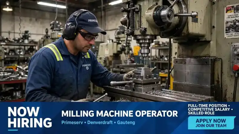 Primeserv Milling Machine Operator Job Gauteng 2026