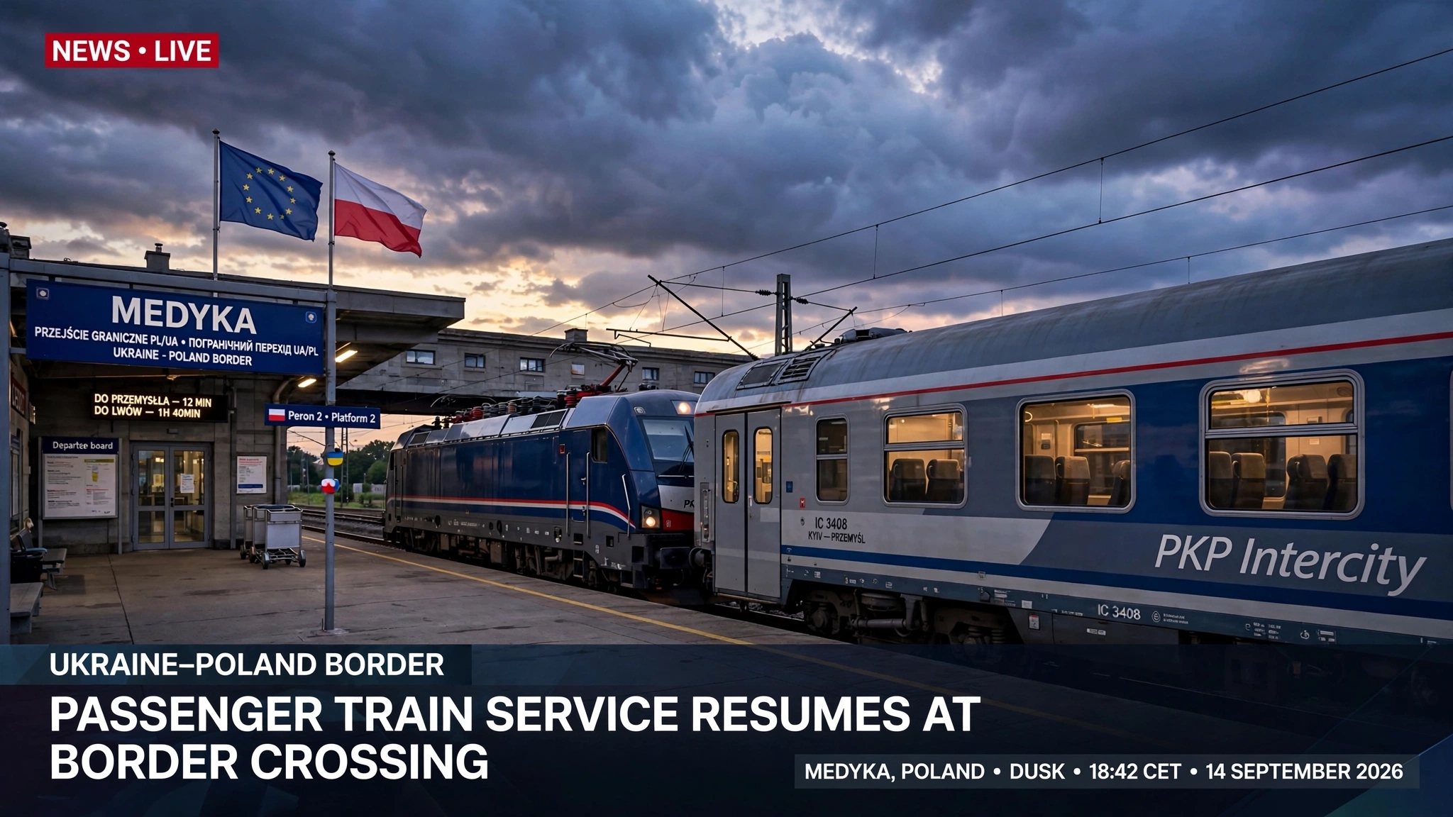 Russian Drone Hits Train Near Poland After Diplomats Pass