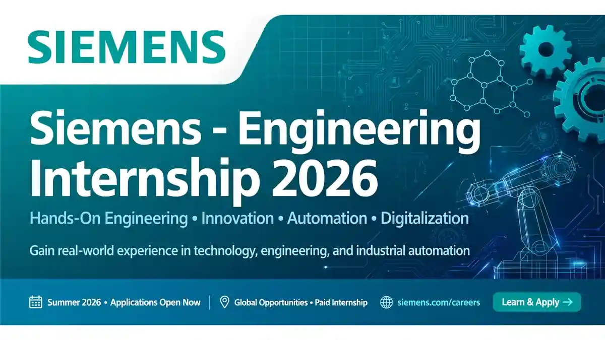 Siemens - Engineering Internship 2026 - Apply Today Now