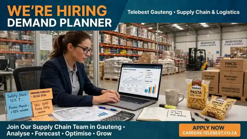 Telebest Demand Planner Gauteng FMCG Jobs 2026 Apply