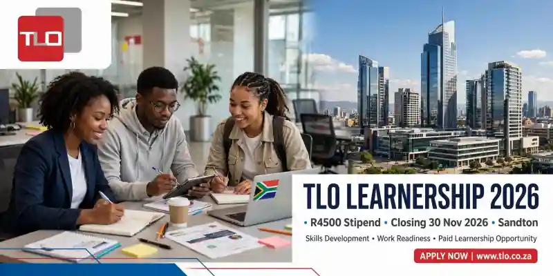 TLO Learnership 2026 - R4500 Stipend Closing 30 Nov Apply