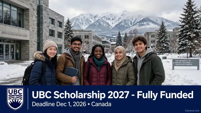 UBC Scholarship 2027 Canada Fully Funded International